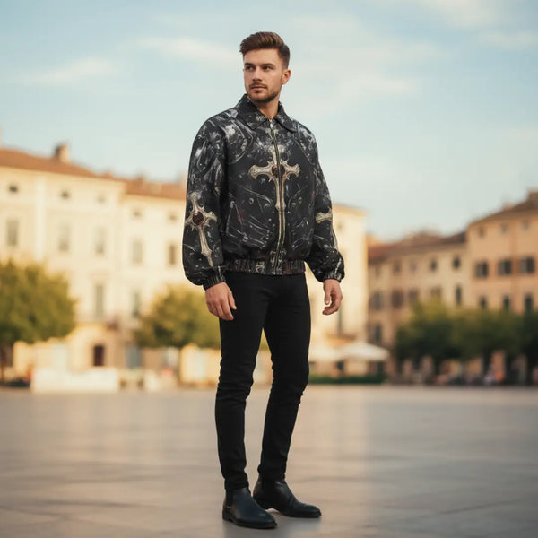 SHADOW RELIC Embroidered Bomber Jacket